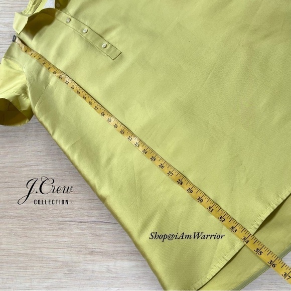 J.Crew Collection chartreuse silk shantung shirt-dress *shop@iamwarrior - Picture 11 of 13